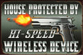 WIRELESS PROTECTION DEVICE Vintage Retro Rustic Garage Wall Man Cave Metal Sign