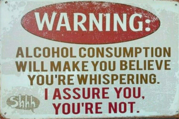 Warning Alcohol tin metal sign MAN CAVE brand new