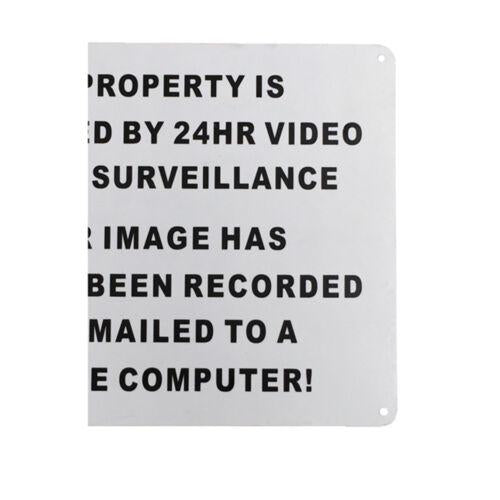 Warning Sign 24HR Video Audio Surveillance Security 200x300mm MetaL CCTV Safety - Tin Sign Factory Australia
