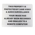 Warning Sign 24HR Video Audio Surveillance Security 200x300mm MetaL CCTV Safety - Tin Sign Factory Australia
