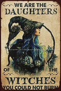 WE ARE THE DAUGHTERS OF THE WITCHES Halloween Funny Rustic Retro/Vintage Wall Café or Bar Tin Metal Sign