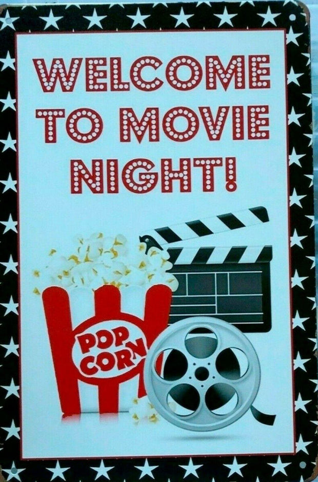 Welcome To The Movies new tin metal sign MAN CAVE