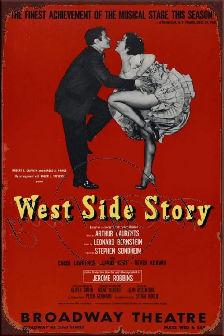 WEST SIDE STORY Retro/ Vintage Tin Metal Sign Man Cave, Wall Home Décor, Shed-Garage, and Bar