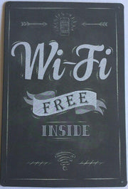 Wifi Free Garage Rustic Vintage Metal Tin Signs Man Cave, Shed and Bar Sign