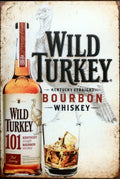 Wild Turkey bourbon beverage bar brand new. tin metal sign MAN CAVE - Tin Sign Factory Australia