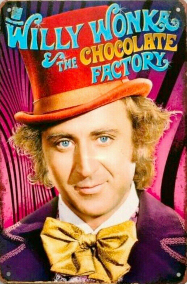 Willy Wonka tin metal sign MAN CAVE brand new