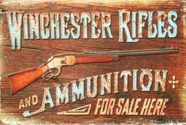 Winchester Rifles which one will you choose new tin metal sign MAN CAVE