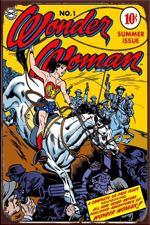 WONDER WOMAN Retro/ Vintage Tin Metal Sign Man Cave, Wall Home Décor, Shed-Garage, and Bar