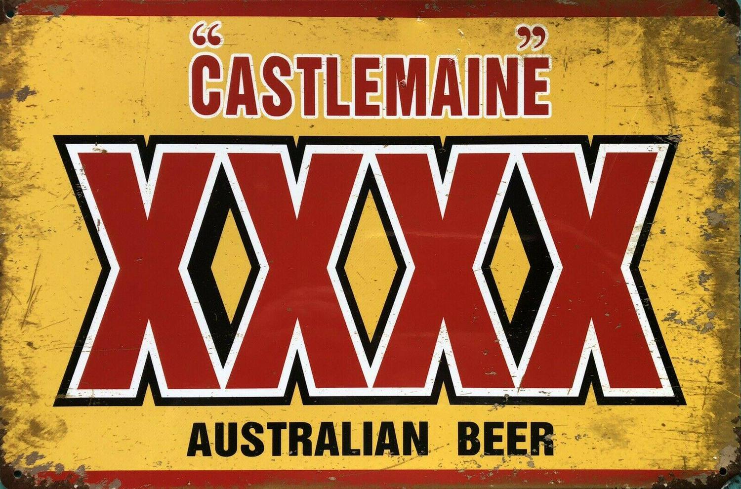 XXXX Beer Rustic Vintage Garage Metal Tin Signs Man Cave, Shed and Bar - Tin Sign Factory Australia