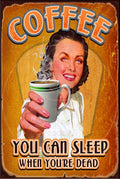 YOU CAN SLEEP Rustic Look Vintage Shed-Garage and Bar Man Cave Tin Metal Sign