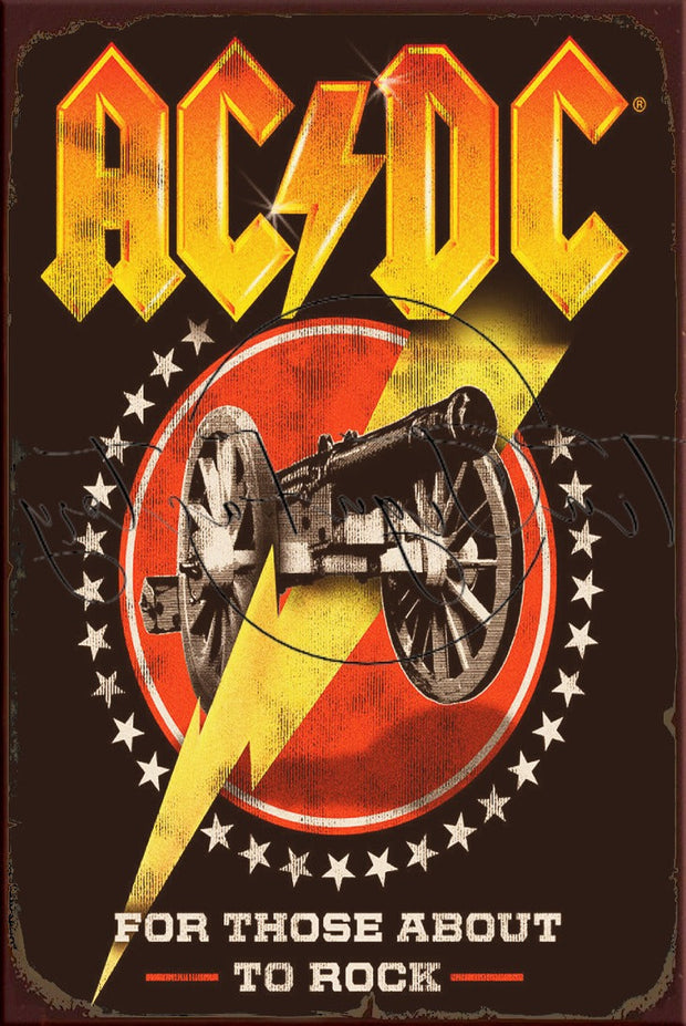 ACDC TO ROCK Retro/ Vintage Tin Metal Sign Man Cave, Wall Home Décor, Shed-Garage, and Bar