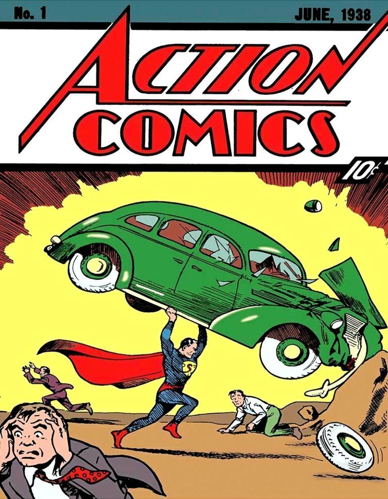 1938 ACTION COMICS Retro/Vintage Metal Plaque Sign Style Man Cave Garage - Tin Sign Factory Australia