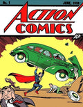 1938 ACTION COMICS Retro/Vintage Metal Plaque Sign Style Man Cave Garage - Tin Sign Factory Australia