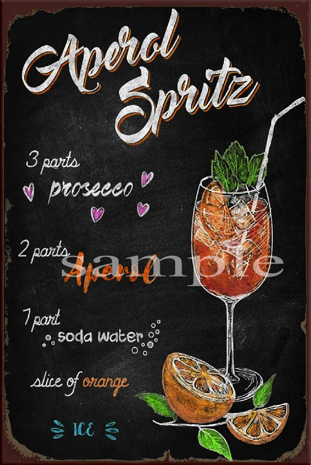 APEROL SPRITZ Retro/ Vintage Wall Art Home Décor, Shed-Garage and Bar Tin Metal Sign