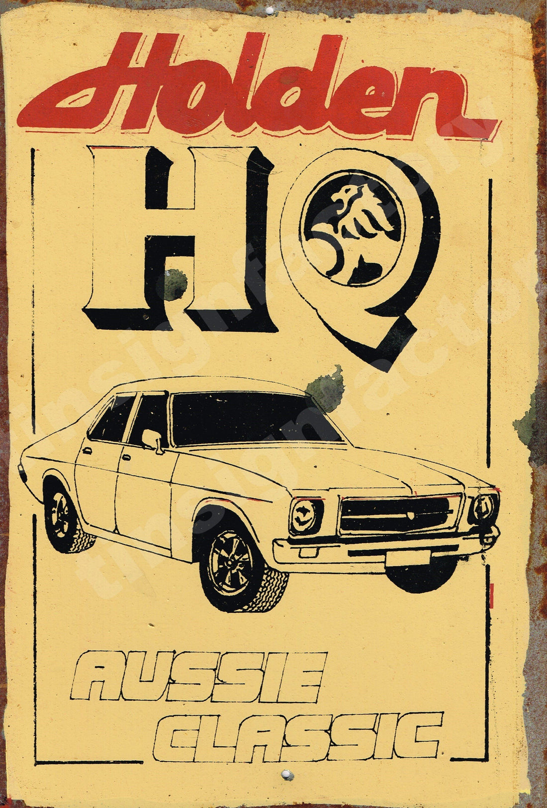 Holden HQ Aussie made Look Vintage Tin Metal Sign Man Cave, Shed-Garage & Bar Sign metal sign 20 x 30 cm - Tin Sign Factory Australia