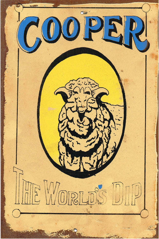 Coopers the worlds dip metal sign 20 x 30 cm free postage - TinSignFactoryAustralia