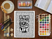 "Jesus' Words in Living Color: An Exquisite Coloring Book for Devoted Scripture Enthusiasts"