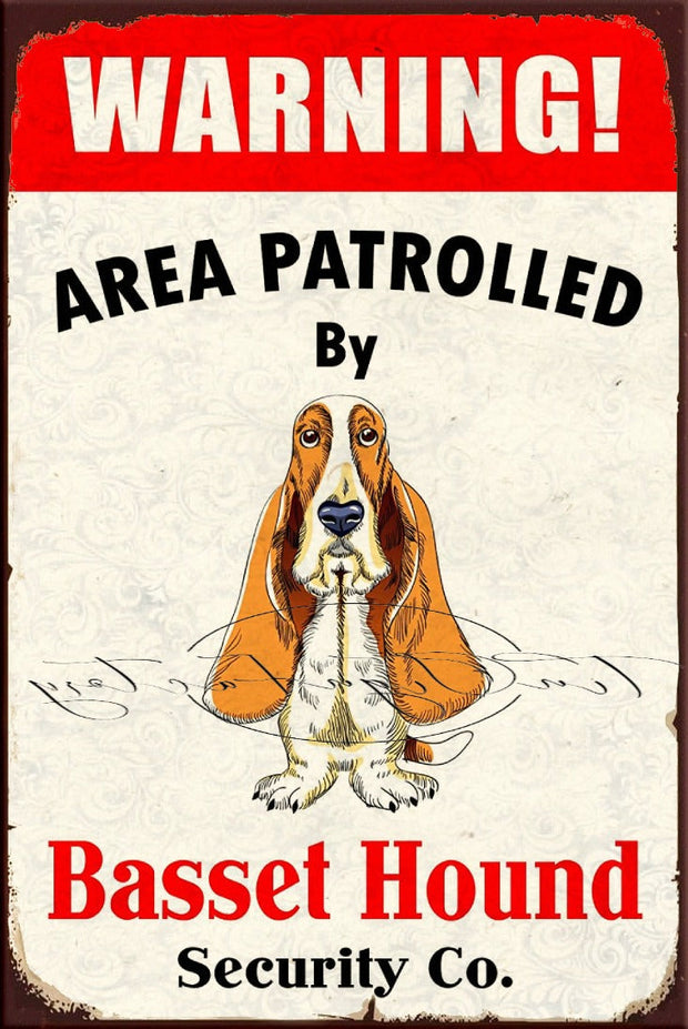BASSET HOUND Retro/ Vintage Tin Metal Sign, Wall Art Home Décor, Shed-Garage, and Bar