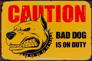 BAD DOG Retro/ Vintage Tin Metal Sign Man Cave, Wall Home Décor, Shed-Garage, and Bar