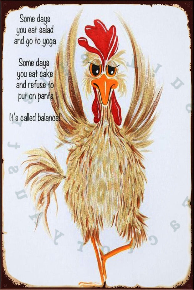 BALANCE Rustic Look Vintage Shed-Garage and Bar Man Cave Tin Metal Sign