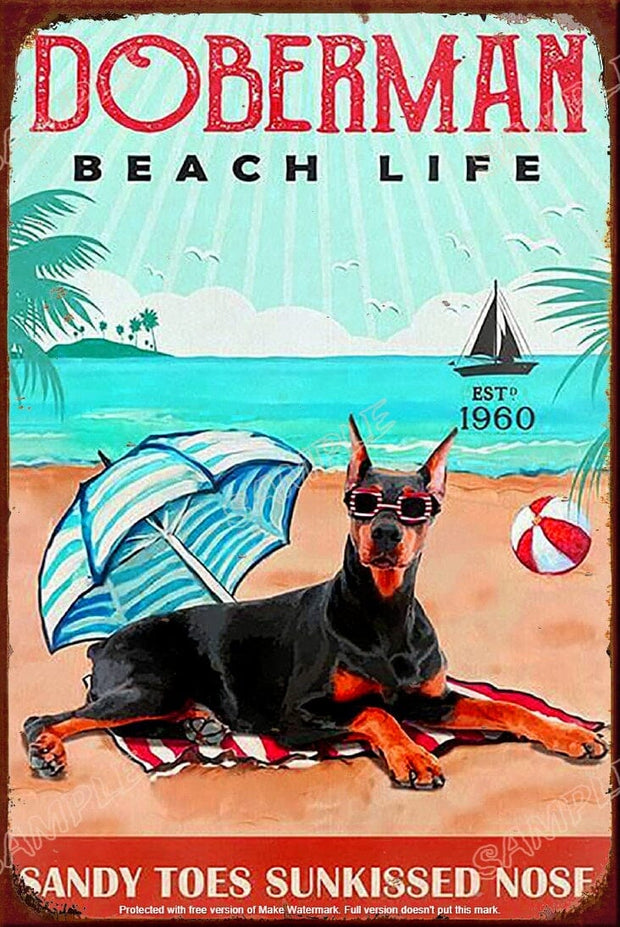BEACH LIFE Retro/ Vintage Tin Metal Sign Man Cave, Wall Home Décor, Shed-Garage, and Bar