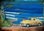 BEACH-SURFING SIGHT ART Retro/Vintage Home Garage Wall Décor Café Resto Bar Tin Metal Sign