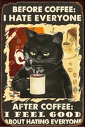 BEFORE & AFTER COFFEE Rustic Look Vintage Shed-Garage and Bar Man Cave Tin Metal Sign