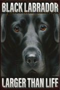 BLACK LABRADOR Vintage Retro Rustic Garage Wall Man Cave Metal Sign
