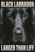 BLACK LABRADOR Vintage Retro Rustic Garage Wall Man Cave Metal Sign