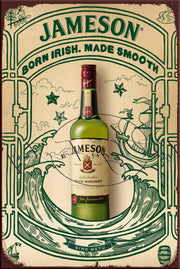 BORN IRISH Retro/ Vintage Tin Metal Sign, Wall Art Home Décor, Shed-Garage, and Bar