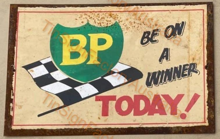 BP ON A WINNER 20x30 CM Sign | Screen Printed By AUSTRALIAN COMPANY - Tin Sign Factory Australia