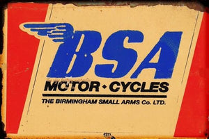 BSA MOTOR CYCLES Rustic Look Vintage Tin Metal Sign Man Cave, Shed-Garage and Bar