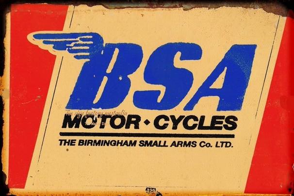 BSA MOTOR CYCLES Rustic Look Vintage Tin Metal Sign Man Cave, Shed-Garage and Bar - Tin Sign Factory Australia