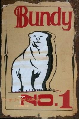 BUNDY NO.1 Rustic Look Vintage Tin Metal Sign Man Cave, Shed-Garage and Bar