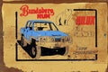 BUNDABERG RUM HILUX 4WD Rustic Look Vintage Tin Metal Sign Man Cave, Shed-Garage, and Bar - Tin Sign Factory Australia
