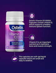"Ostelin Vitamin D3 1000IU - Enhance Bone and Muscle Health - Support Stronger Bones and Muscles"
