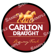 CARLTON DRAUGHT Retro/ Vintage Round Metal Sign Man Cave, Wall Home Décor, Shed-Garage, and Bar