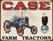 CASE FARM TRACTORS Retro/ Vintage Tin Metal Sign Man Cave, Wall Home Decor, Shed-Garage, and Bar