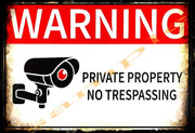 CCTV MONITORED Retro/ Vintage Tin Metal Sign Man Cave, Wall Home Décor, Shed-Garage, and Bar