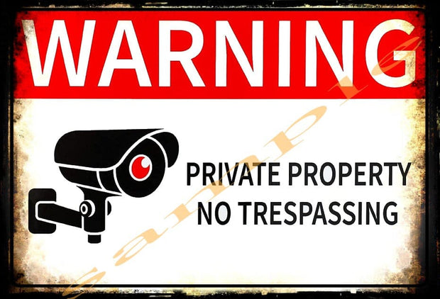 CCTV MONITORED Retro/ Vintage Tin Metal Sign Man Cave, Wall Home Décor, Shed-Garage, and Bar