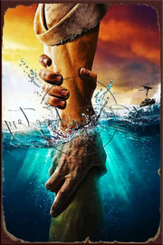 HELPING HAND Retro/ Vintage Tin Metal Sign Man Cave, Wall Home Décor, Shed-Garage, and Bar