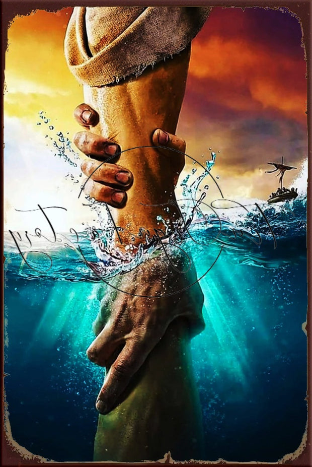 HELPING HAND Retro/ Vintage Tin Metal Sign Man Cave, Wall Home Décor, Shed-Garage, and Bar