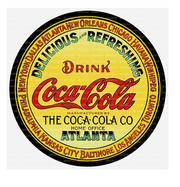 COCA-COLA ATLANTA Retro/ Vintage Round Metal Sign Man Cave, Wall Home Décor, Shed-Garage, and Bar