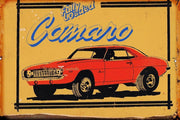 FULLY LOADED COMARO Rustic Look Vintage Tin Metal Sign Man Cave, Shed-Garage and Bar