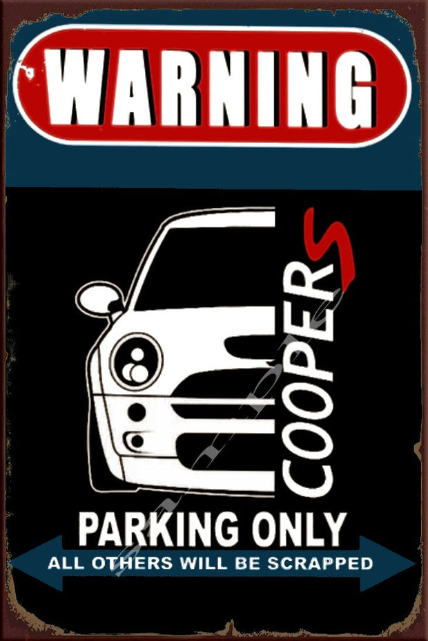COOPER-S ONLY Retro/ Vintage Wall Home Décor, Shed-Garage and Bar Tin Metal Sign