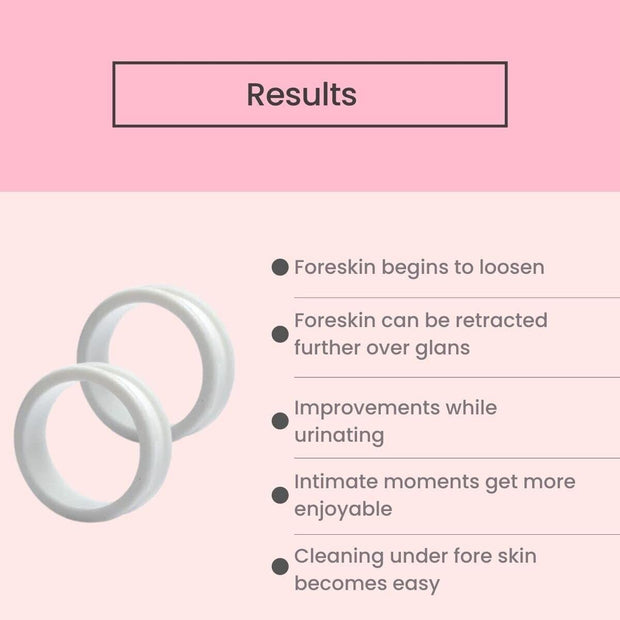 Introducing: "Ultimate Phimosis Stretching Kit - 20 Rings Set with Applicator Tool and Step-by-Step Guide!"