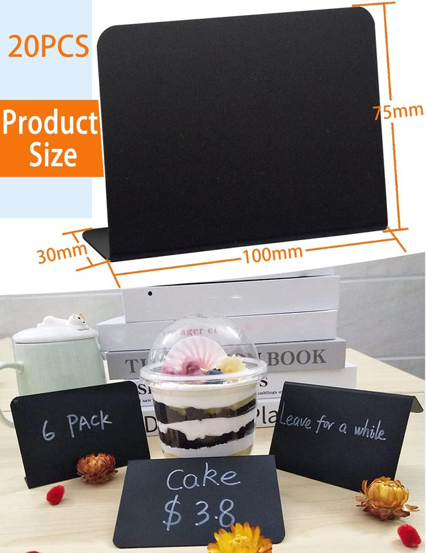 20 Pack Mini Chalkboard Signs, 10X7.5 CM Reserved Table Signs, Event Decorations, Table Sign Chalkboard, Multifunctional Table Signs for Weddings Birthday Parties Message Board Signs Bakery Retail