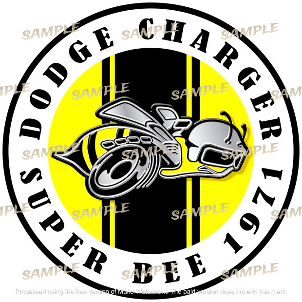 DODGE CHARGER Retro/ Vintage Round Metal Sign Man Cave, Wall Home Décor, Shed-Garage, and Bar
