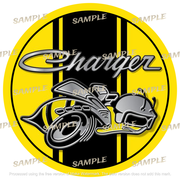 DODGE CHARGER 3 Retro/ Vintage Round Metal Sign Man Cave, Wall Home Décor, Shed-Garage, and Bar