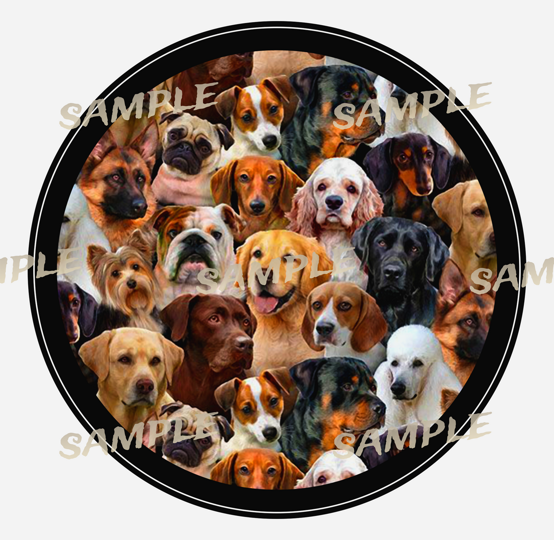 THE DOGGIES Retro/ Vintage Round Metal Sign Man Cave, Wall Home Décor, Shed-Garage, and Bar